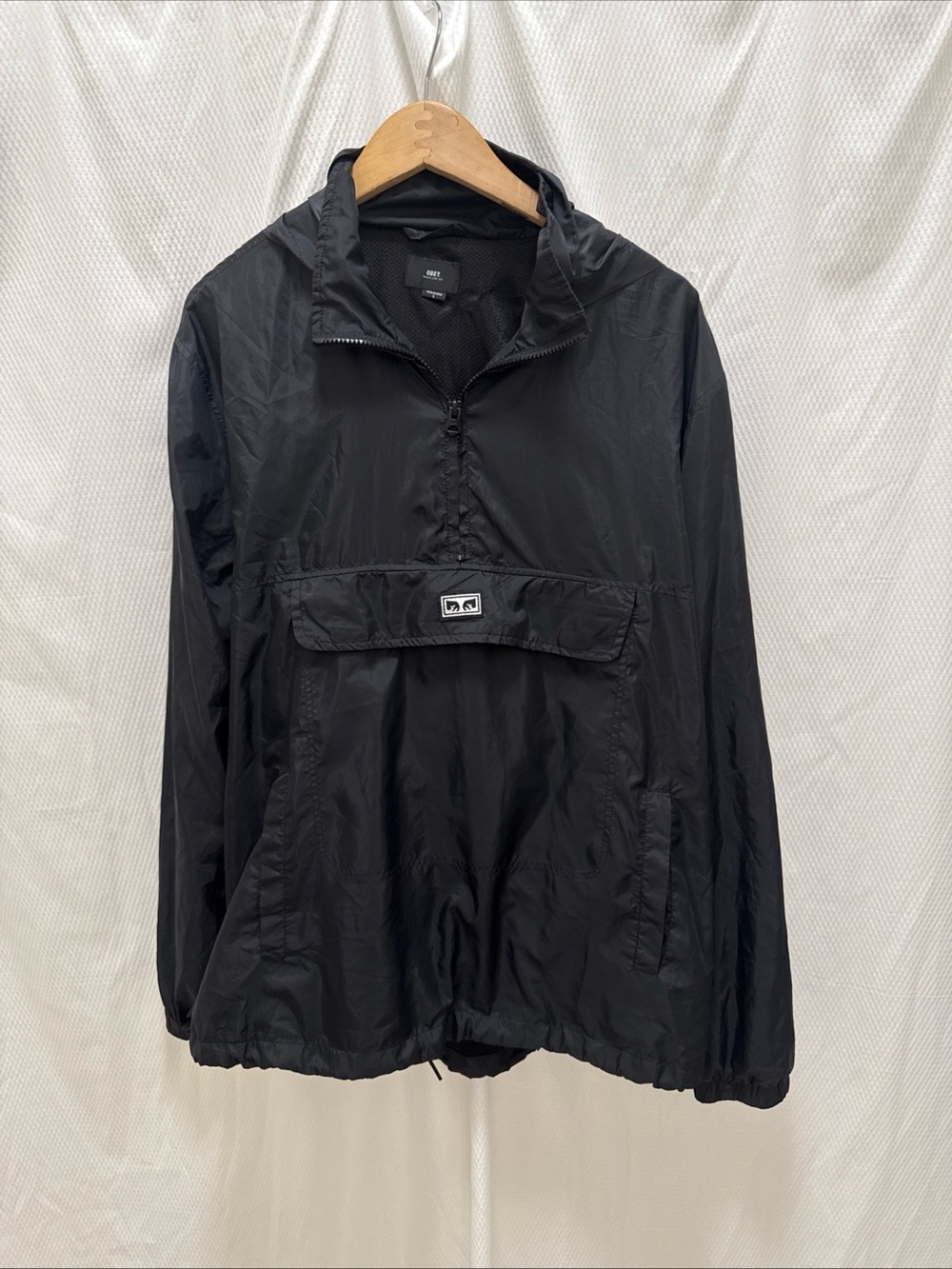 Obey Black Pullover Windbreaker Jacket